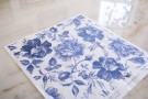 Blue Sketched Flowers - Rice Decoupage Paper thumbnail