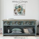 Blue and Yellow Floral - Rice Decoupage Paper thumbnail