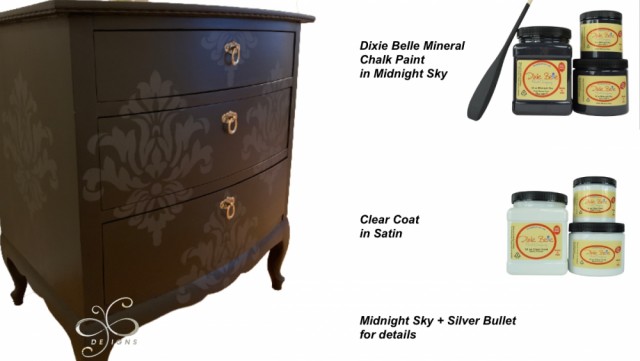 Kommode malt i Midnight Sky