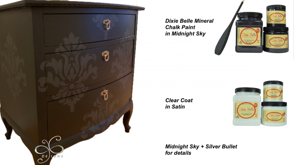 Kommode malt i Midnight Sky
